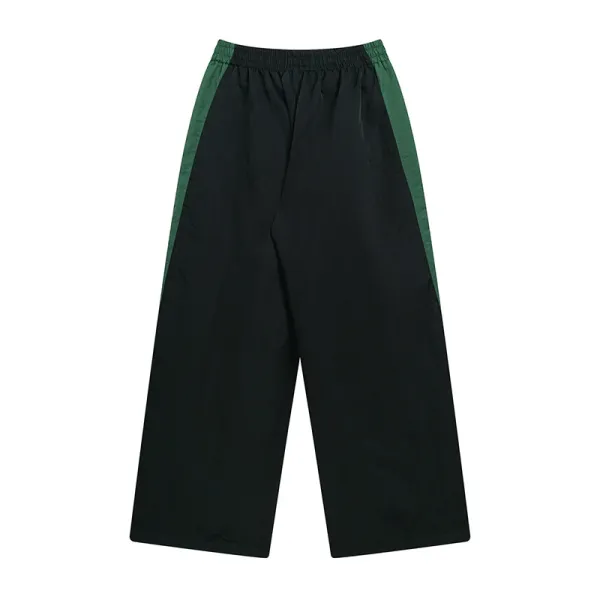Design Wide-Leg Track Pants Beige with Side Stripe Pants - 7