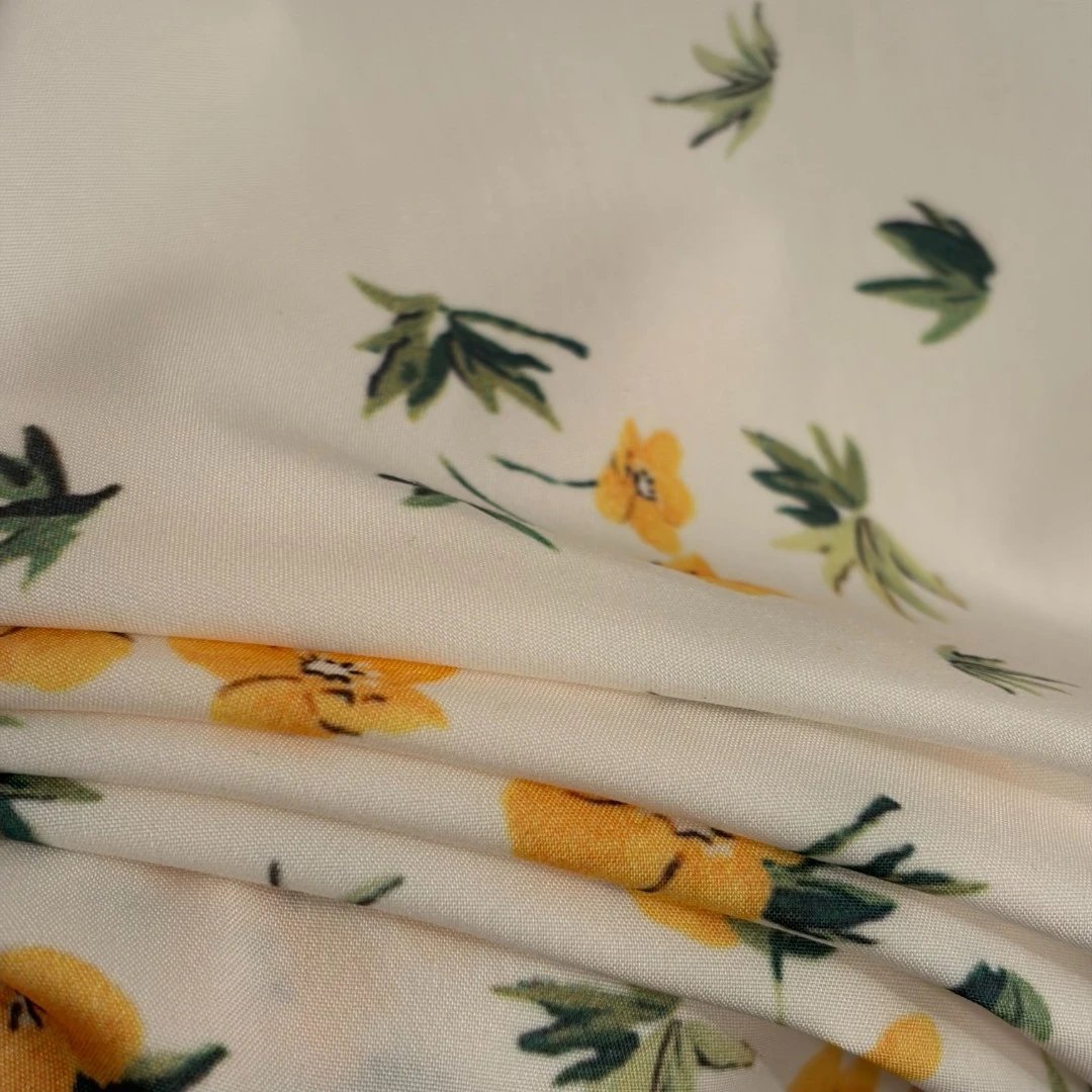 Dior Floral Print Silk Wide-Leg Pants White - 12