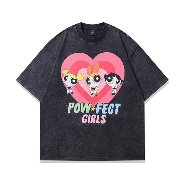The Powerpuff Girls T-Shirts Oversized Graphic T-Shirt product detail image 5