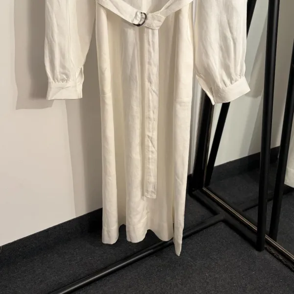Design Shirt Dress Beige Linen-Blend Shirt-Dress - 7