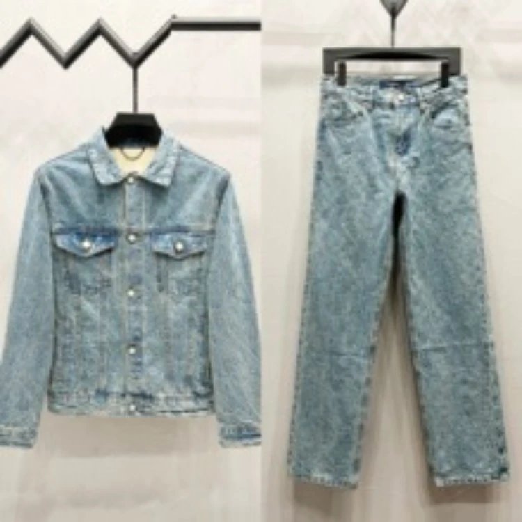 Unbranded Jeans Distressed monogram-pattern denim image 4