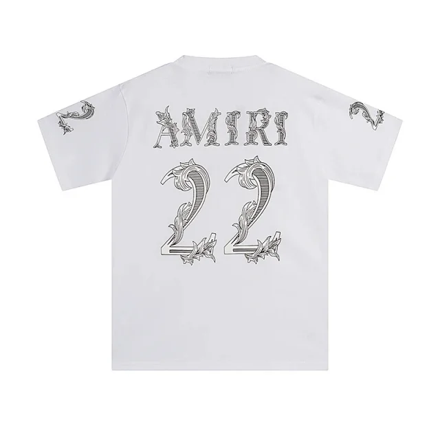 AMIRI T-Shirts 22 floral graphic short-sleeve T-shirt product detail image 4