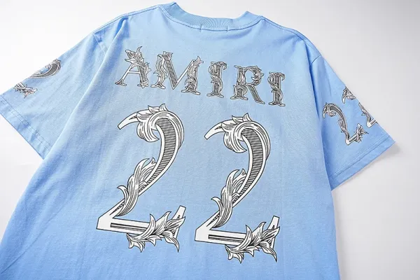 Amiri Number 22 Ornate Print Black T-Shirt - 17