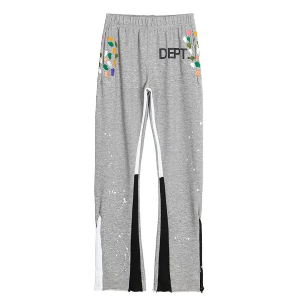 Gallery Dept Paint-Splatter Orange Sweatpants - 29