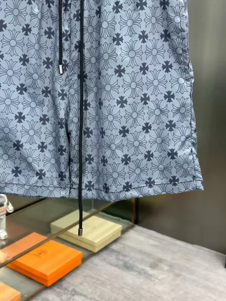 Versace Floral Print Navy Blue Drawstring Shorts - 7