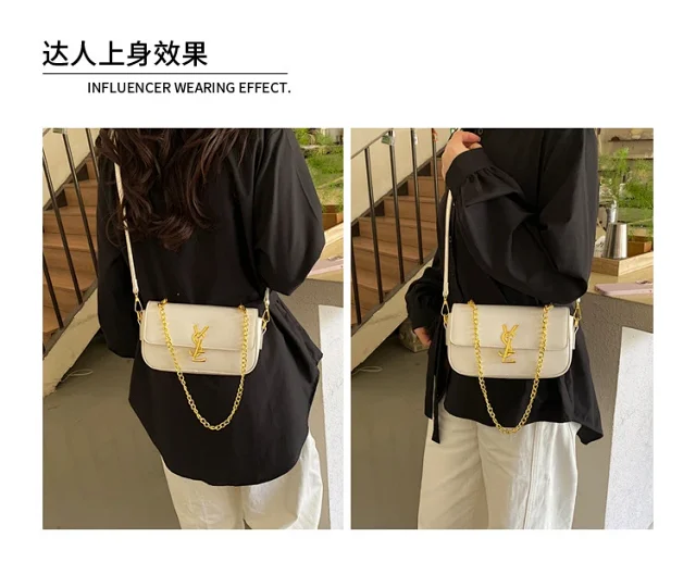 Saint Laurent Crossbody Bags Flap bag with chain detail product detail image 2