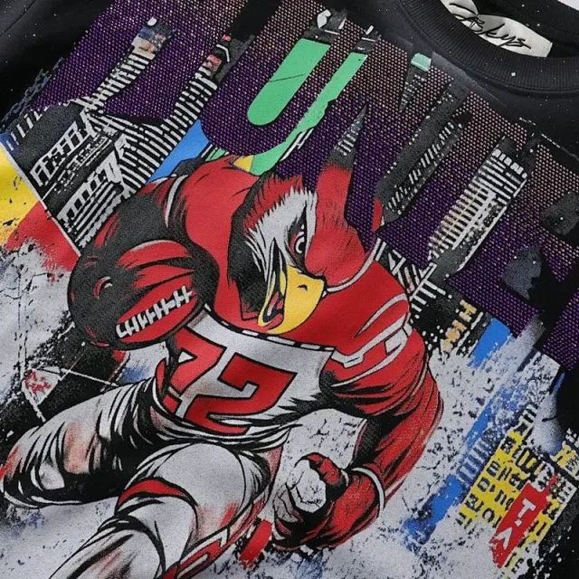BKYS T-Shirts Oversized graphic-print short-sleeve T-shirt product detail image 18