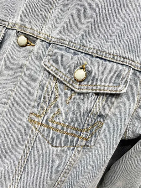 Design Utility Shirt Beige Embroidered Patch Shirt Tops Shirt - 15