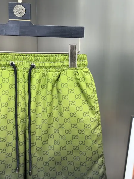 Gucci GG Monogram Print Swim Shorts Lime Green - 23