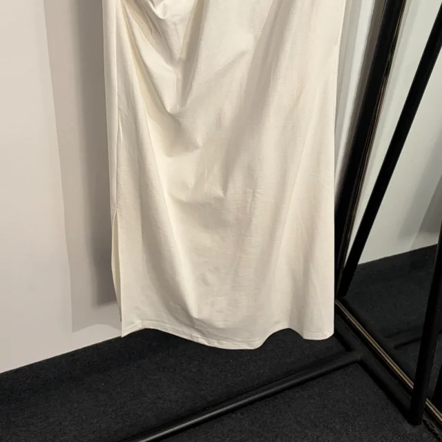 Unbranded Dresses Short-sleeve collared zip-front midi dress with side slit product detail image 6