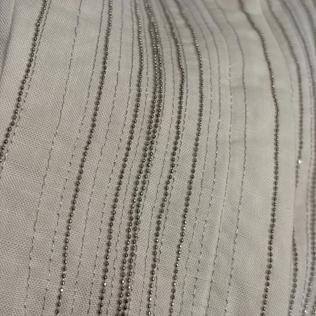 Unbranded Matching Sets Long-Sleeve Collared Shirt and Drawstring Wide-Leg Trousers Set with Beaded Front Panel product detail image 8