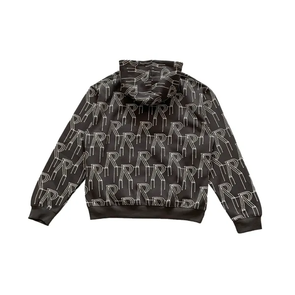 Philipp Plein PP Logo All-Over Print Hoodie Army Green - 9