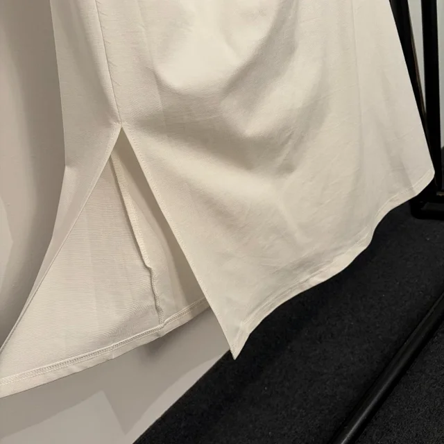 Unbranded Dresses Short-sleeve collared zip-front midi dress with side slit product detail image 9