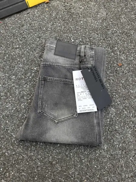 Enfants Riches Déprimés Distressed Gray Straight-Leg Jeans - 42