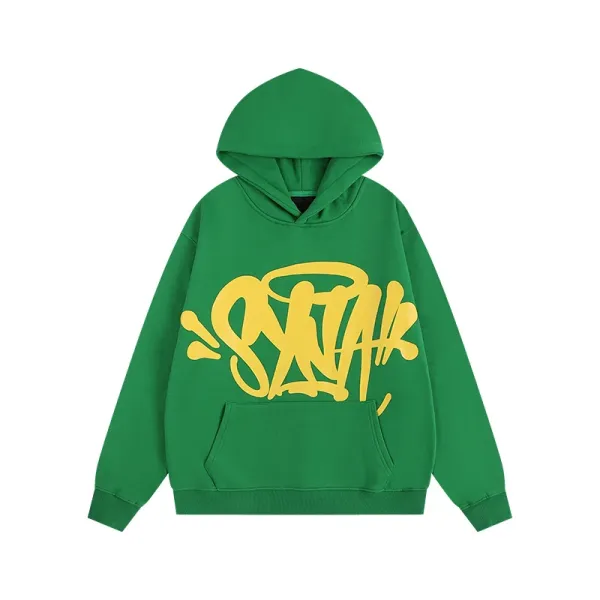 Design Graphic Sweatpants Green with Yellow Script Print - 13