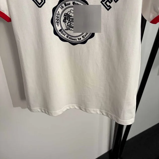 Celine T-Shirts Ringer T-Shirt with Crest Graphic product detail image 5