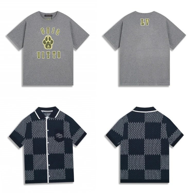 Louis Vuitton Knitwear Short-Sleeve Intarsia Jacquard Knit Top image 4