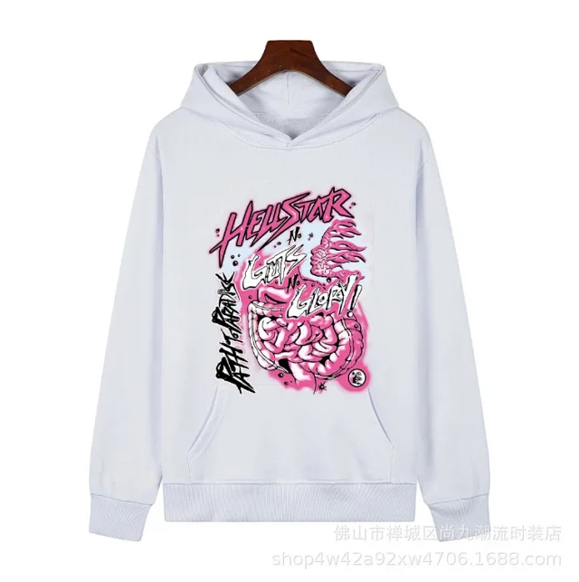 Hellstar Hoodies & Sweatshirts Graphic Print Pullover Hoodie product detail image 8
