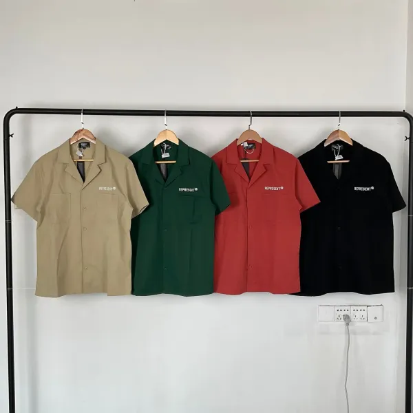 Represent Short-Sleeve Work Shirt Beige Shirt - 4