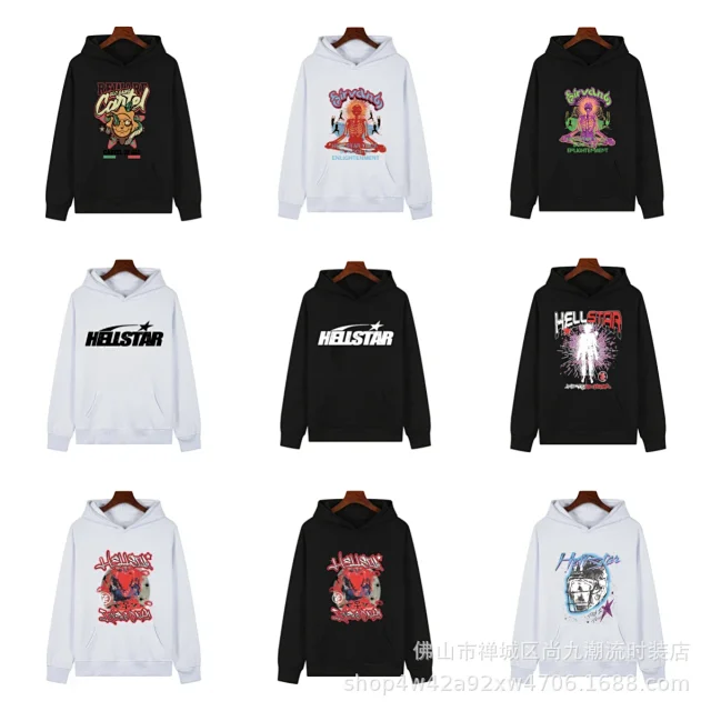 Hellstar Hoodies & Sweatshirts Graphic Print Pullover Hoodie product detail image 3