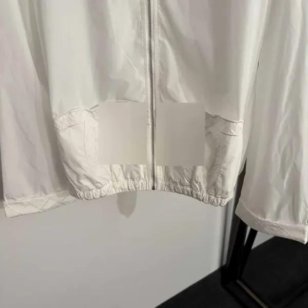 Chanel Hooded Windbreaker Jacket White Outerwear - 6