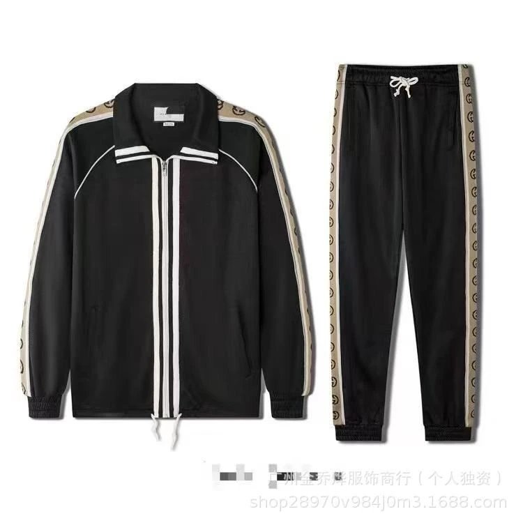 Gucci Matching Sets Zip-Up Track Jacket and Joggers with GG Monogram Side Panels image 2