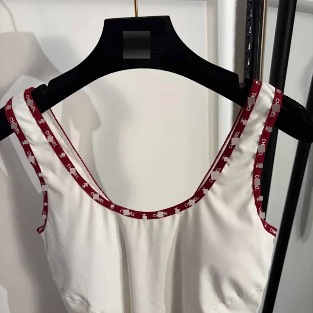 Chanel Swimwear Logo-trim one-piece swimsuit product detail image 4