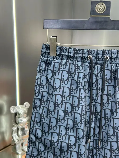 Dior Oblique Print Blue and White Shorts - 9