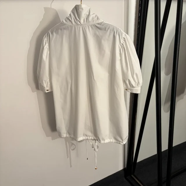 Unbranded Jackets Zip-front drawstring jacket with puff sleeves product detail image 5