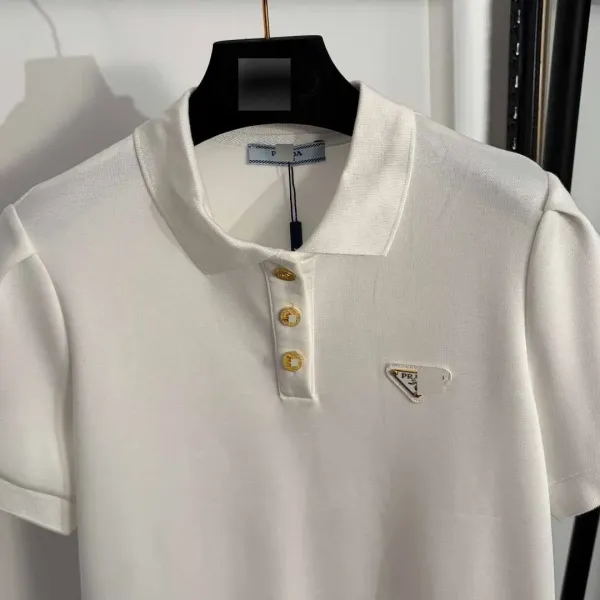 Prada Re-Nylon Polo Black Polo Shirt - 6