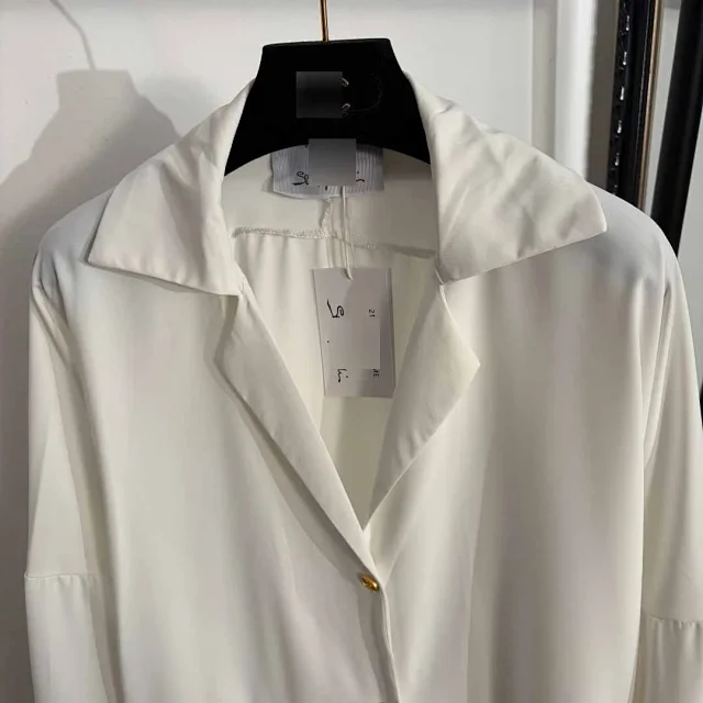 Unbranded Shirts Long-sleeve collared shirt with metal dove ornament product detail image 4
