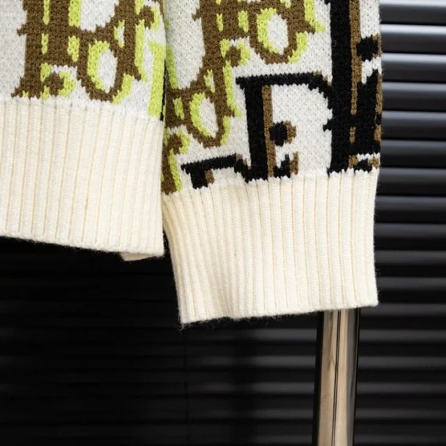 Dior Knitwear All-Over Monogram Crewneck Sweater product detail image 4