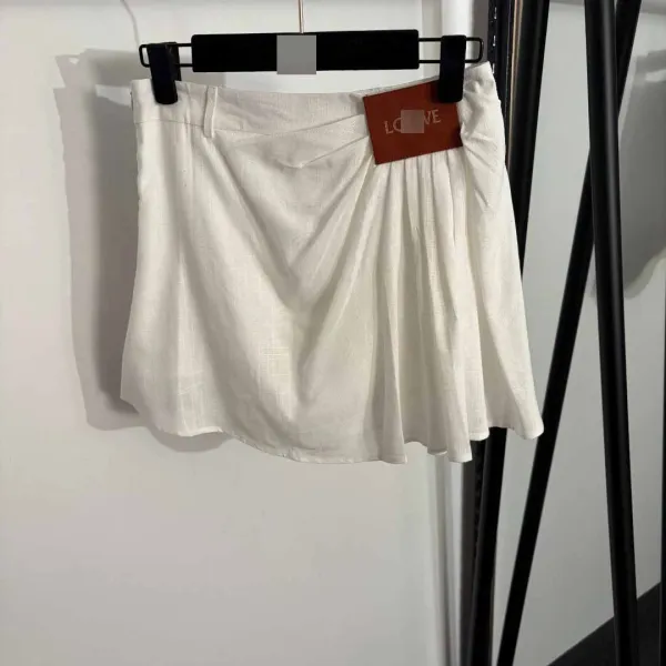 Loewe Square Logo Shirt and Pleated Shorts Set White - 6
