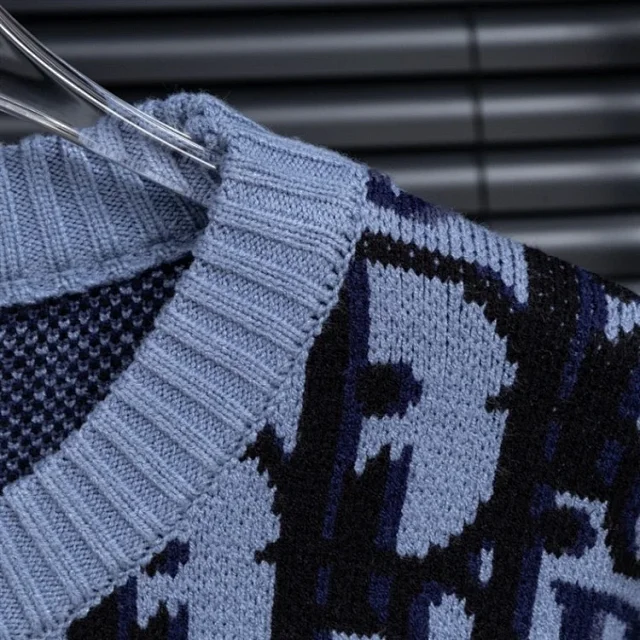 Dior Knitwear All-Over Monogram Crewneck Sweater product detail image 6