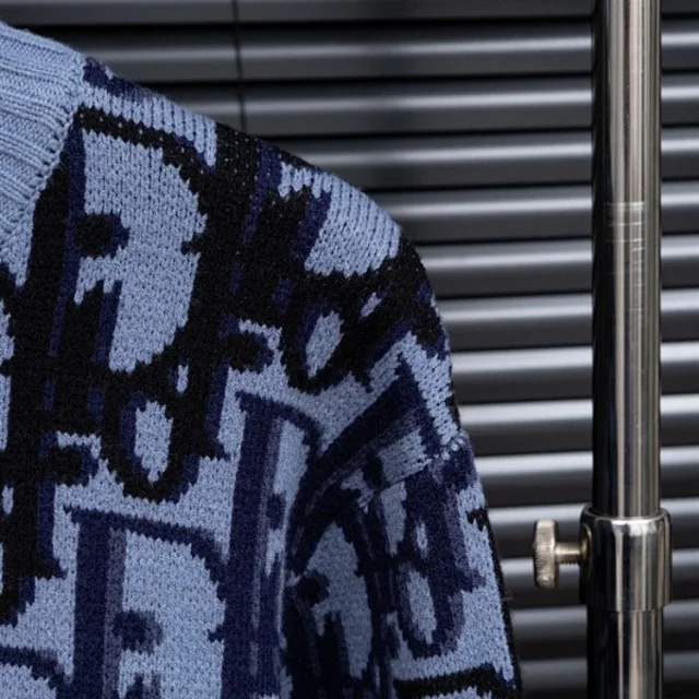 Dior Knitwear All-Over Monogram Crewneck Sweater product detail image 7