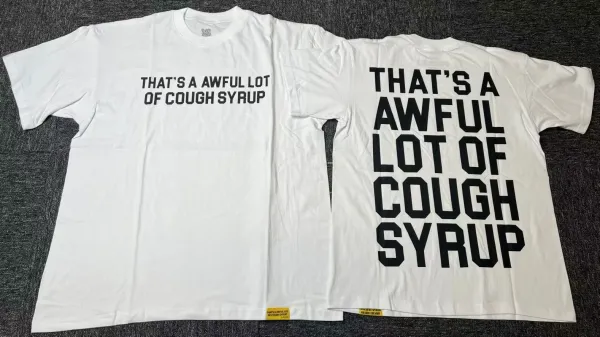 Design Cough Syrup Graphic Print White T-Shirt - 8