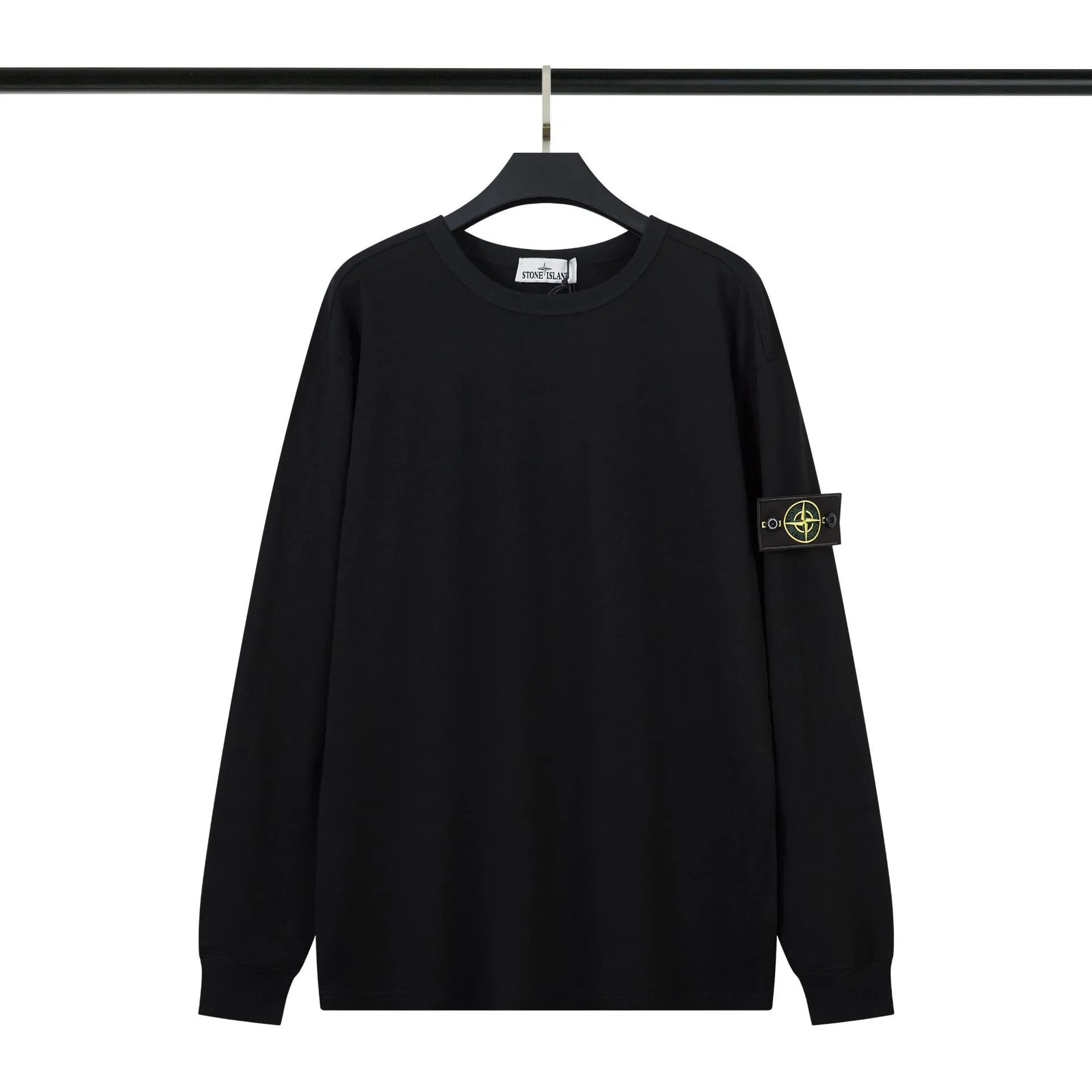 Stone Island Hoodies & Sweatshirts Crewneck Sweatshirt with Compass Badge — 638 black