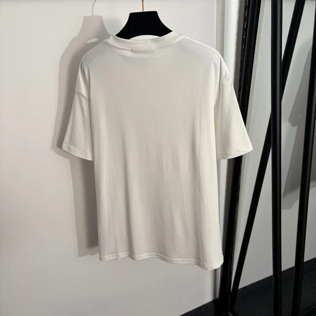 Unbranded T-Shirts Oversized T-Shirt with Gold Fishbone Pendant Embellishments product detail image 3