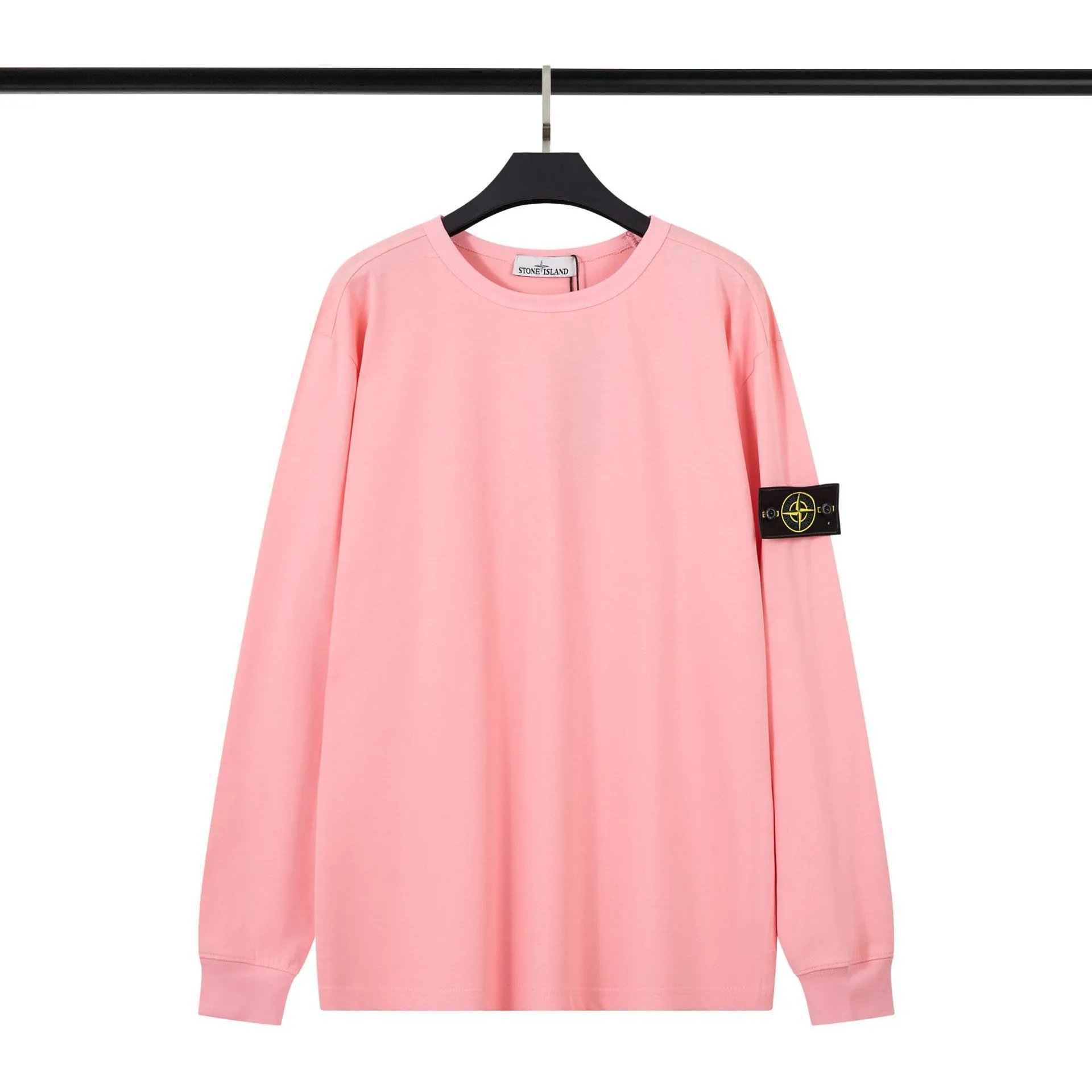 Stone Island Hoodies & Sweatshirts Crewneck Sweatshirt with Compass Badge — 638 Pink