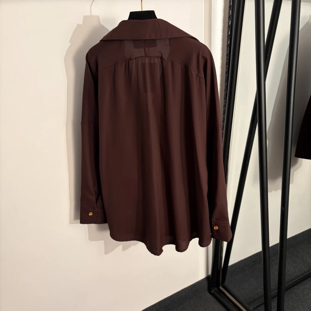 Unbranded Shirts Long-sleeve collared shirt with metal dove ornament image 4