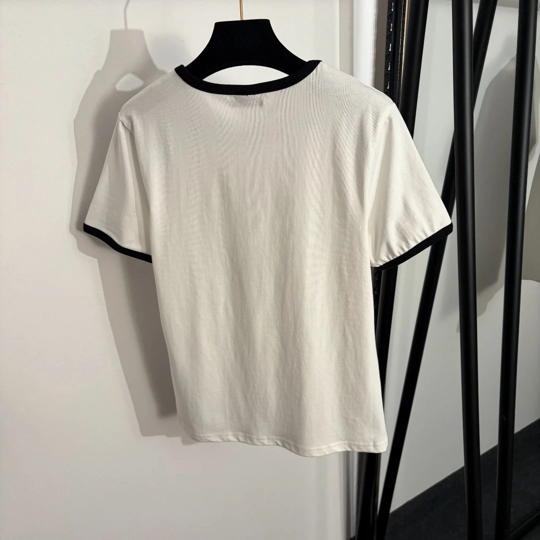 Celine T-Shirts Ringer T-Shirt with Crest Graphic image 4