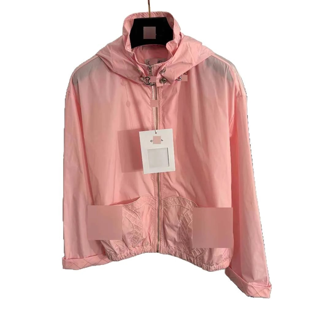 Chanel Jackets Hooded zip-up jacket with quilted patch pockets image 5