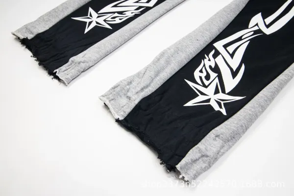 Gallery Dept Red Paint-Splatter Sweatpants with Tribal Star Motif - 25