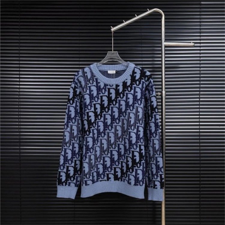 Dior Knitwear All-Over Monogram Crewneck Sweater image 4