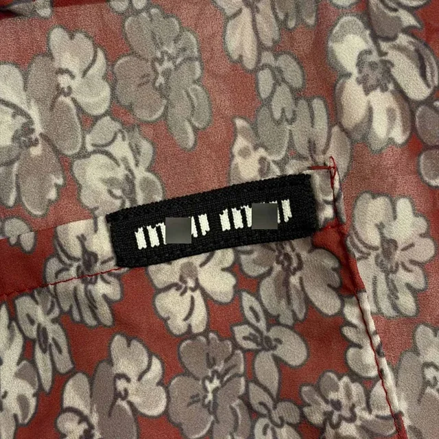 Miu Shirts Floral Print Long-Sleeve Shirt with Chest Pocket product detail image 6