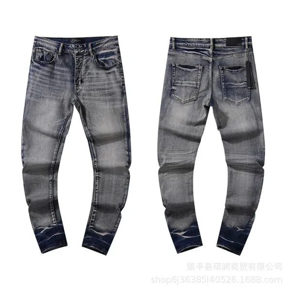 Design Distressed Ripped Light Wash Jeans - 15