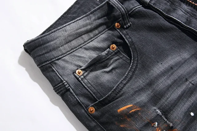 Amiri Jeans Distressed patchwork slim-fit product detail image 36