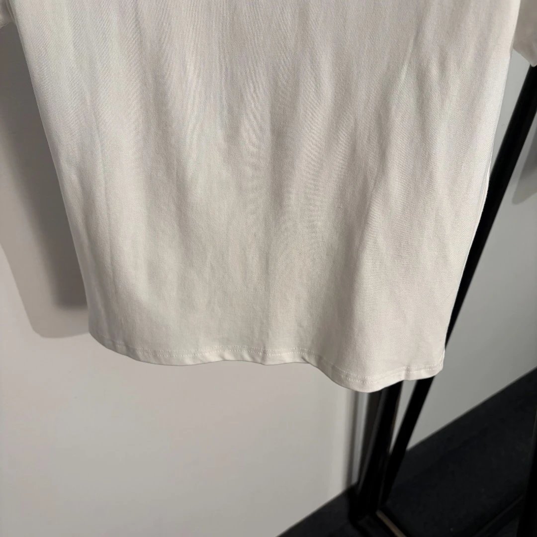 Design Crystal-Embellished Cropped T-Shirt White - 6