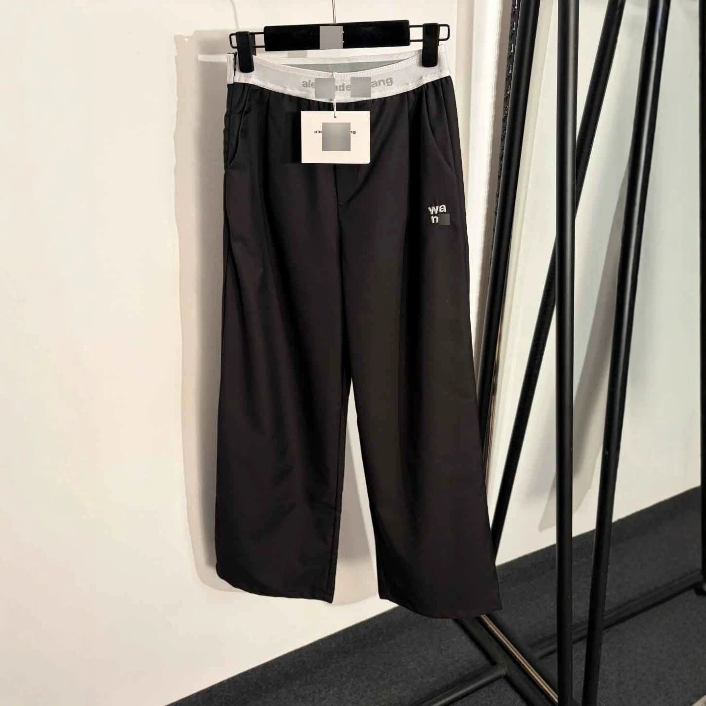 Alexander Wang Trousers Logo Waistband Wide-Leg image 2