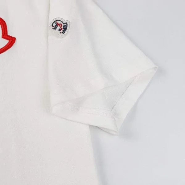 Moncler Logo Print White T-Shirt - 7